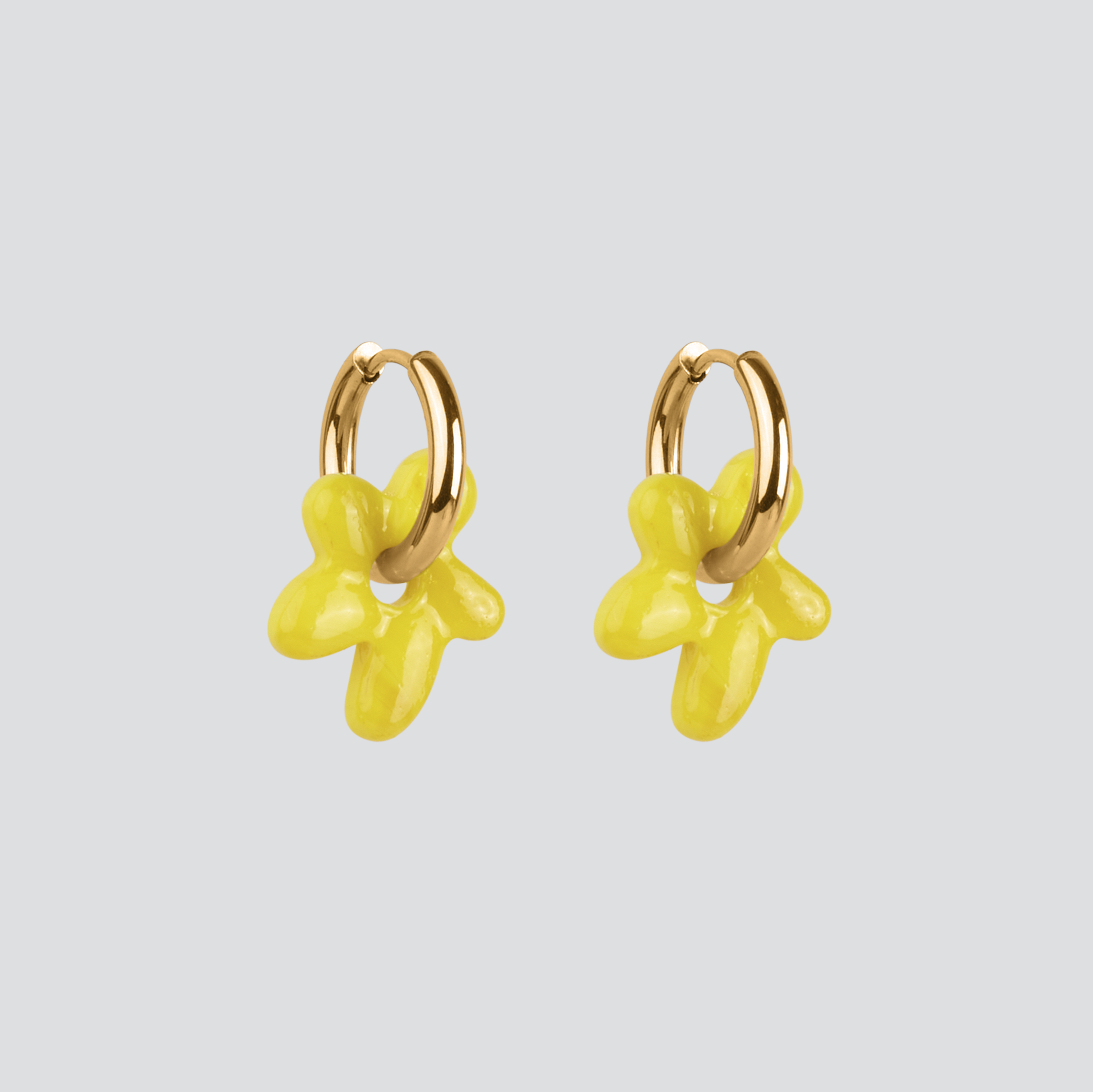 Aros Mini Glass Blossom —  Solid Gold