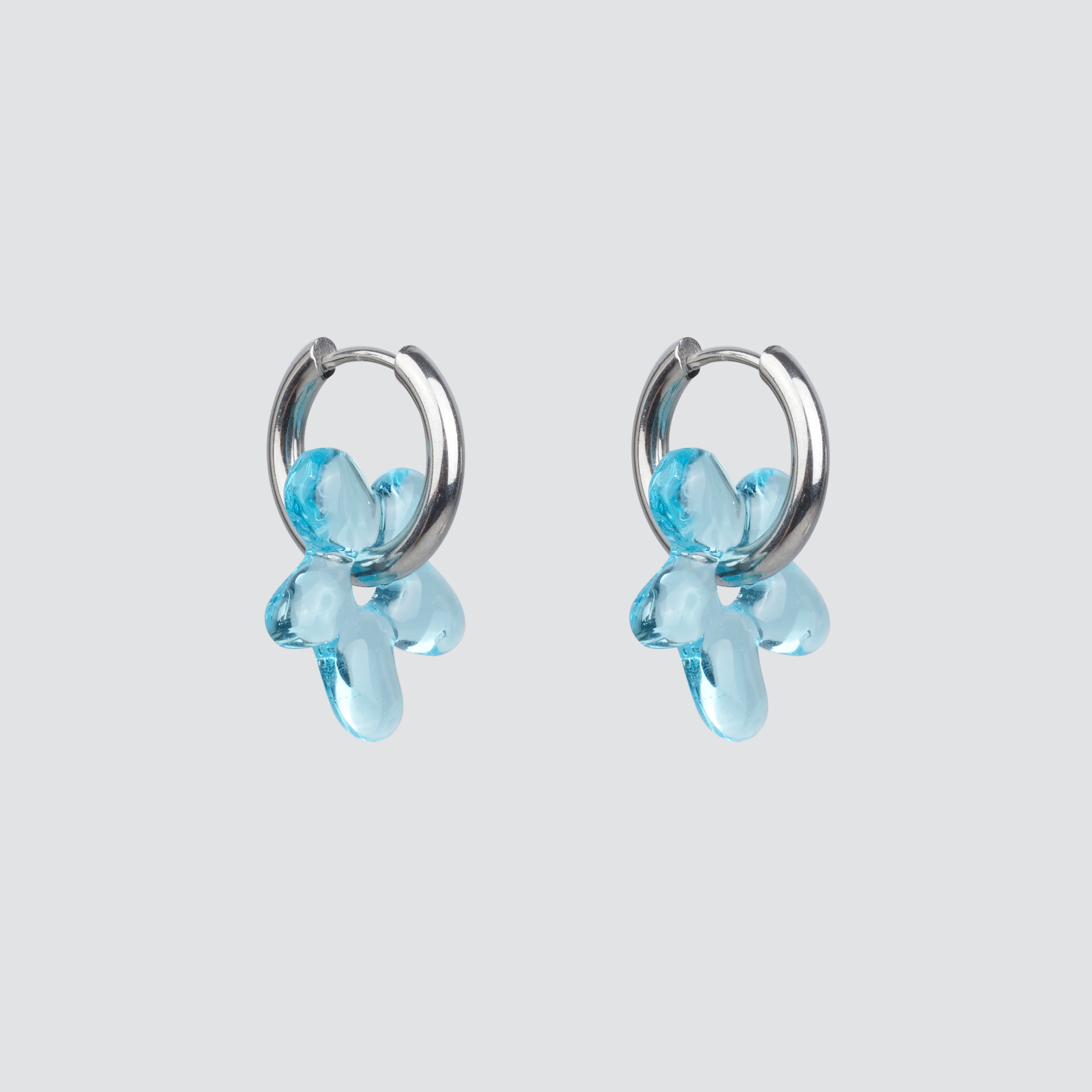Aros Mini Glass Blossom — Jelly Silver