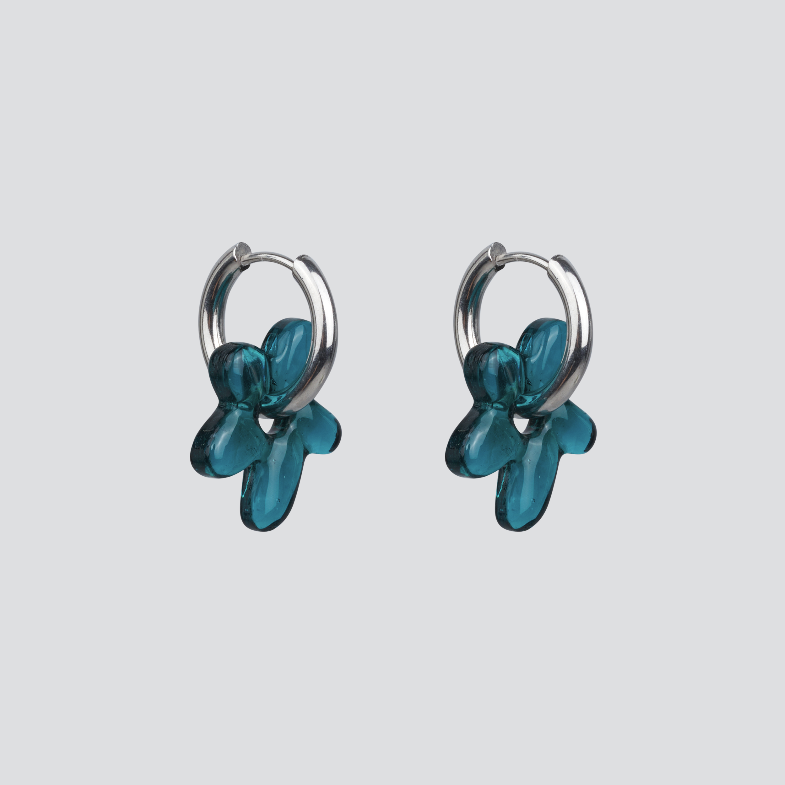 Aros Mini Glass Blossom — Jelly Silver