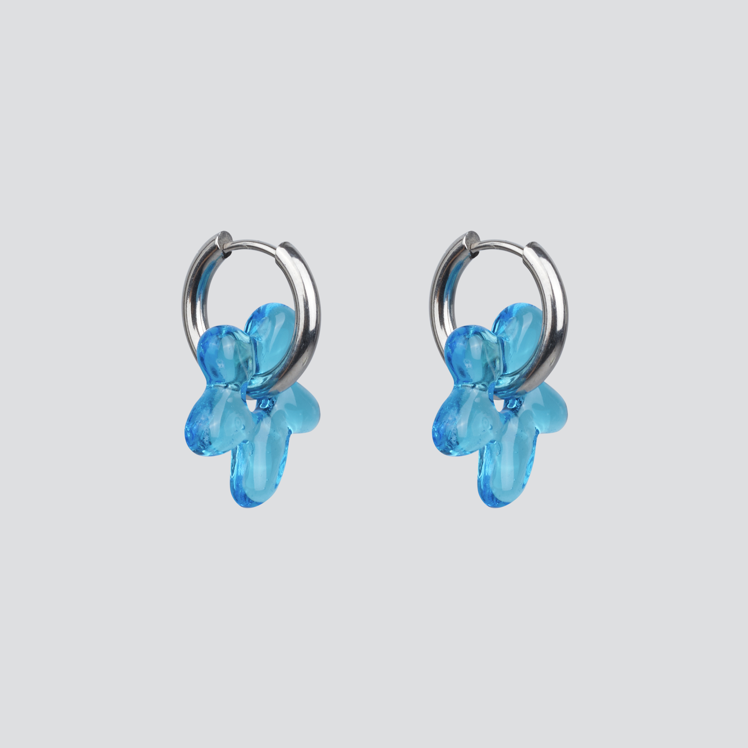 Aros Mini Glass Blossom — Jelly Silver