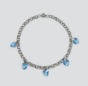Collar GEMZ Silver — Blue