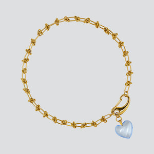 Collar Knots Lovely Gold — Sky Blue