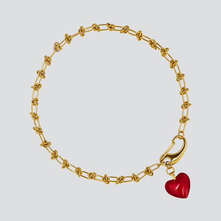 Collar Knots Lovely Gold — Red
