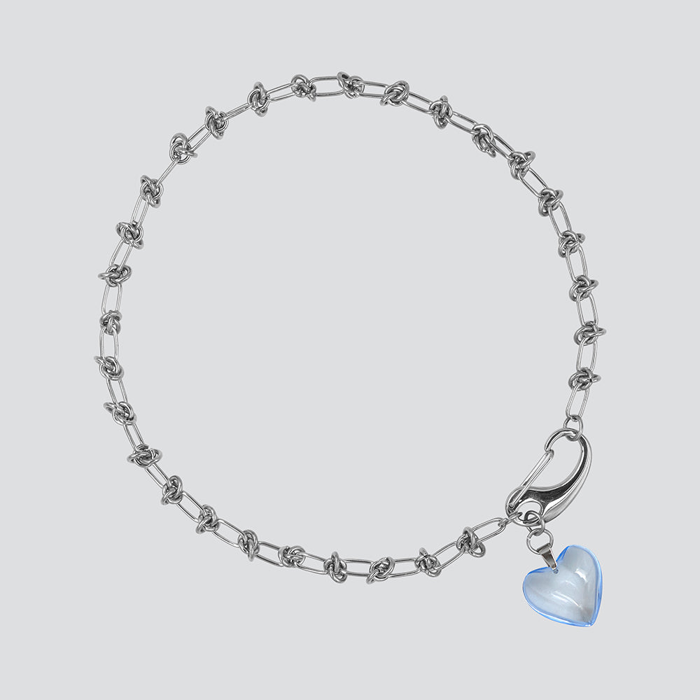 Collar Knots Lovely Silver — Sky Blue