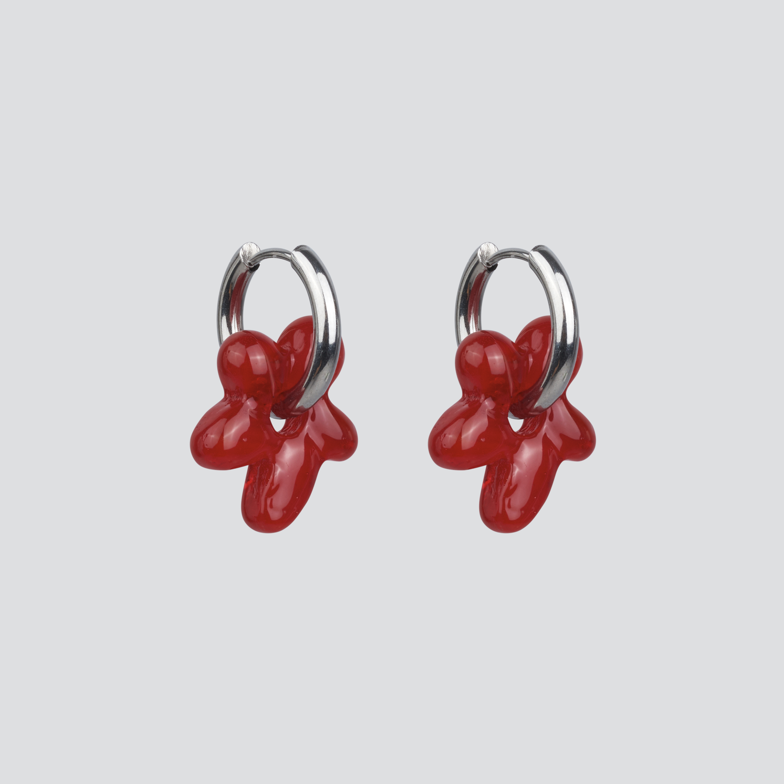 Aros Mini Glass Blossom — Jelly Silver