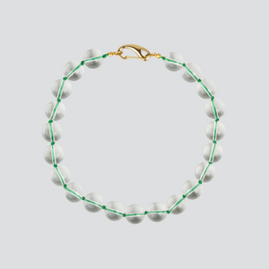 Collar Crystal — Green Thread