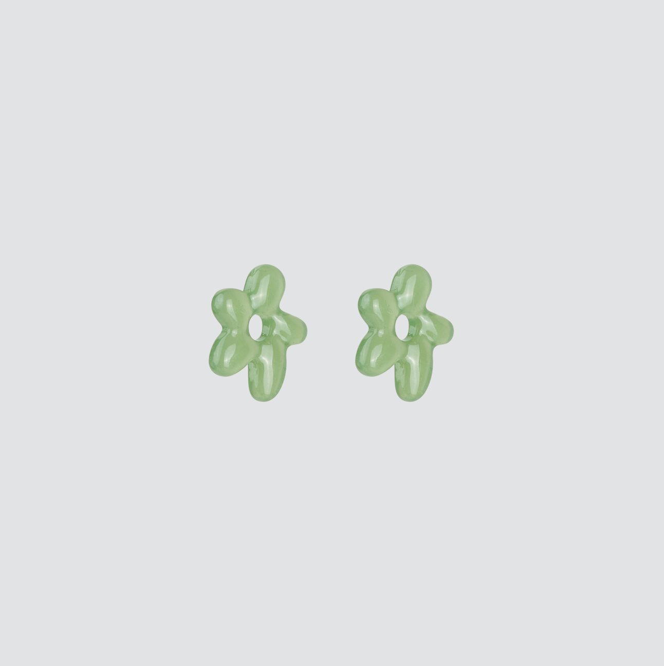 Aros Mini Glass Blossom —  Solid Silver