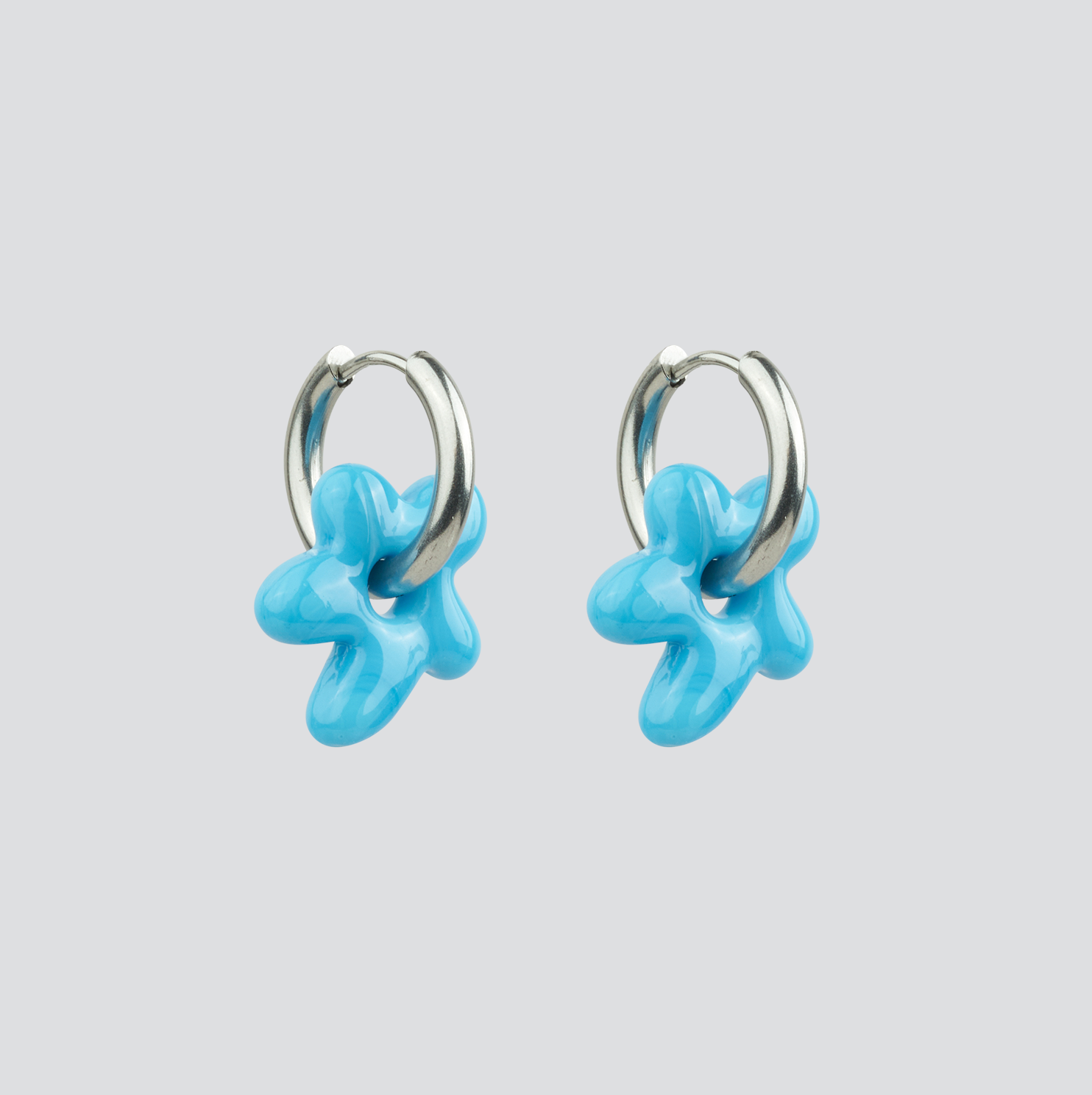 Aros Mini Glass Blossom —  Solid Silver