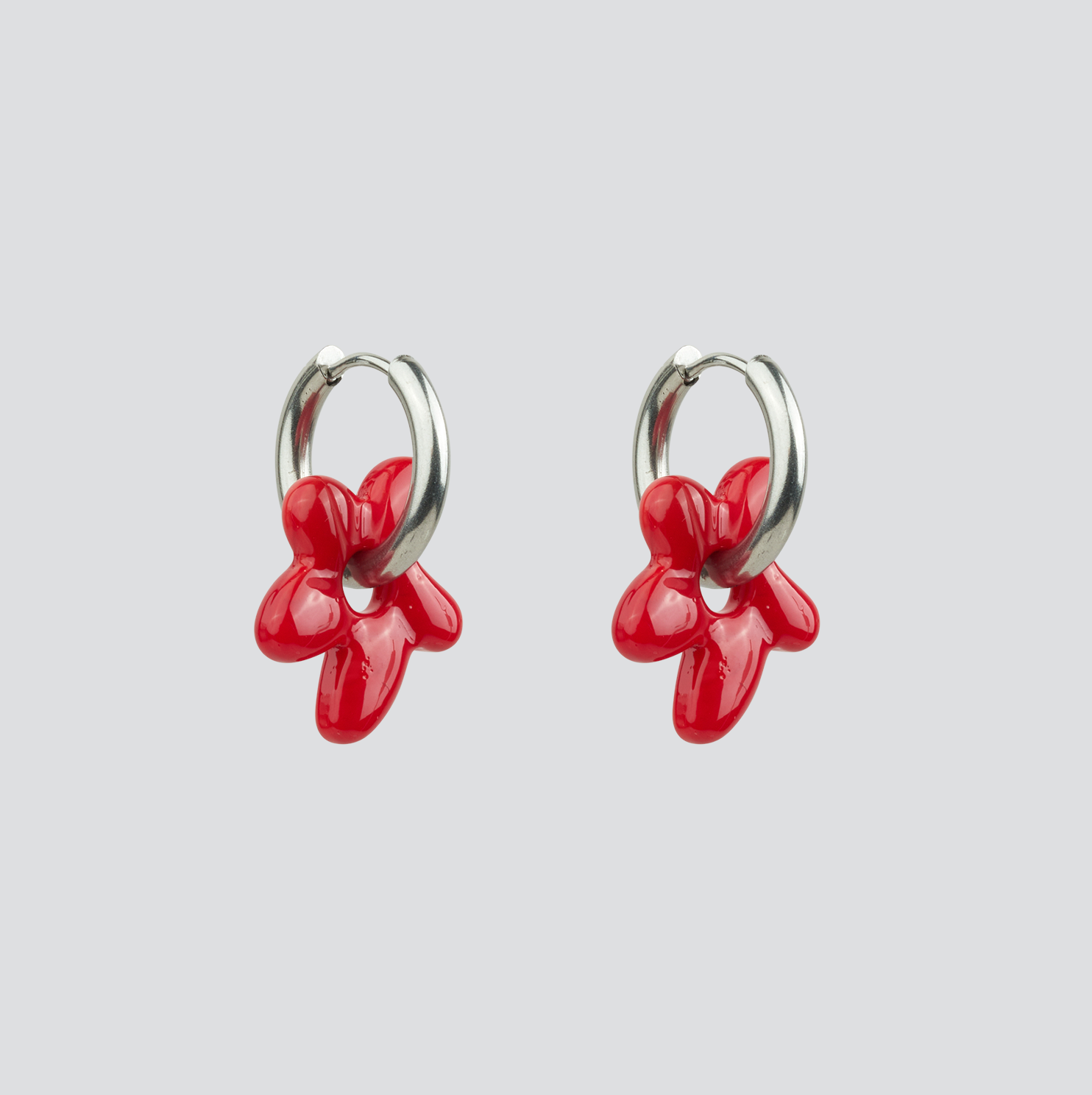 Aros Mini Glass Blossom —  Solid Silver