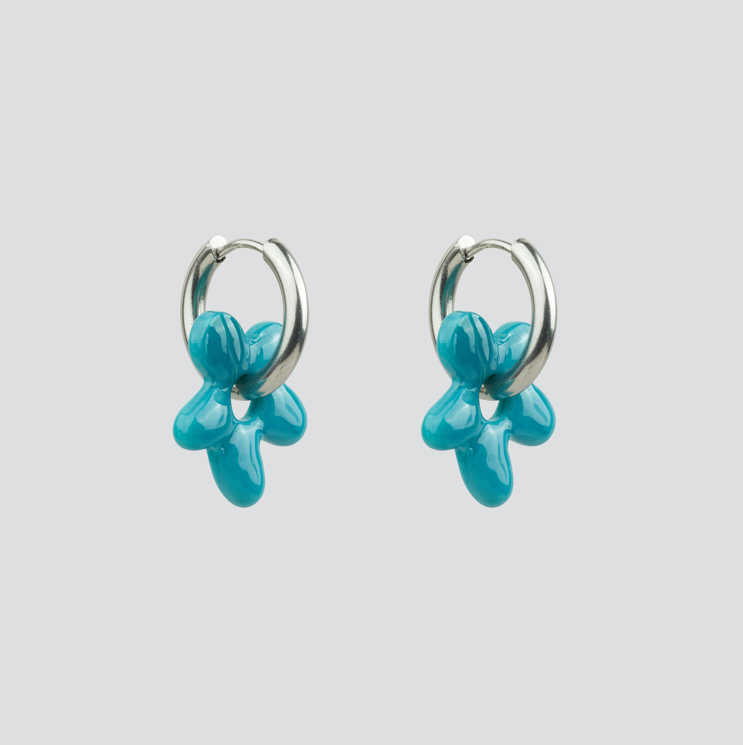 Aros Mini Glass Blossom —  Solid Silver