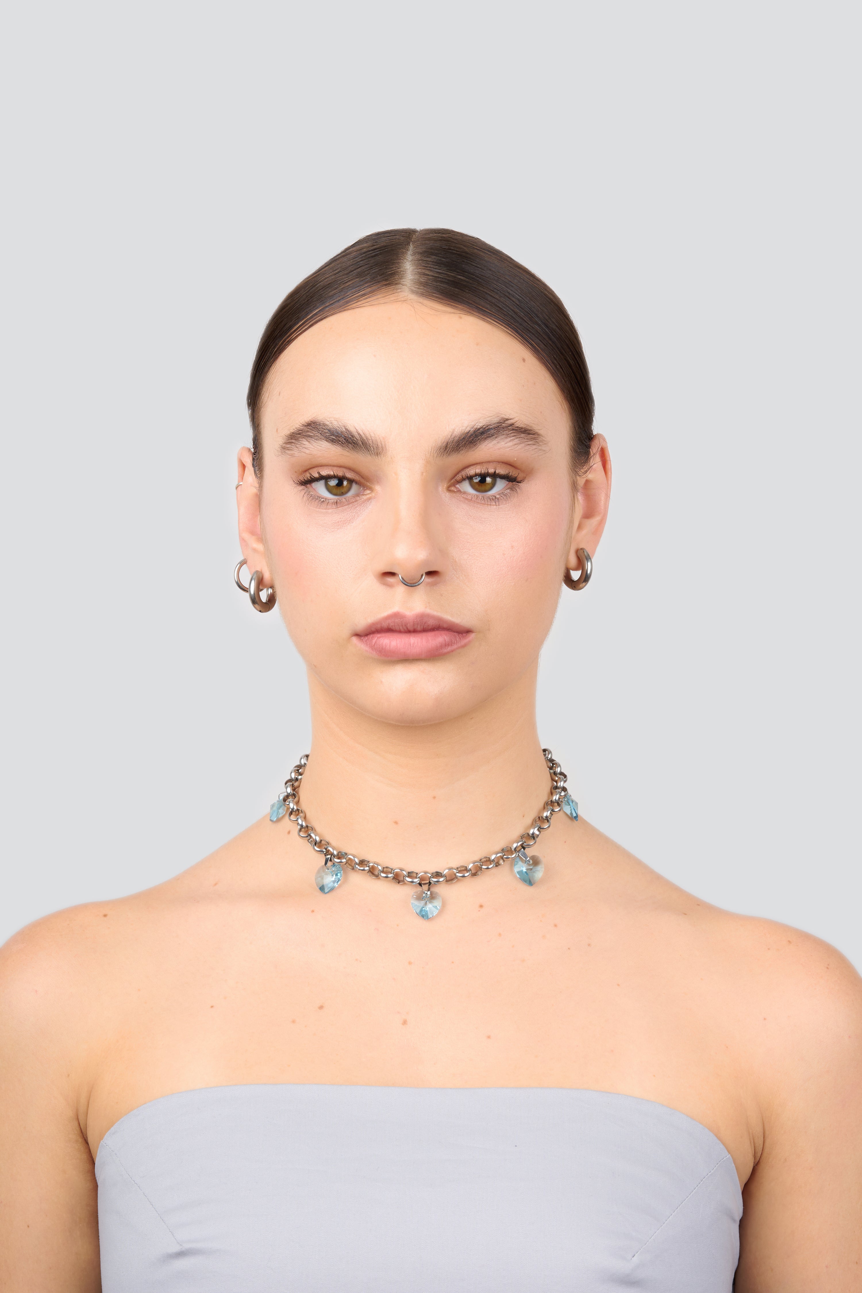 Collar GEMZ Silver — Blue