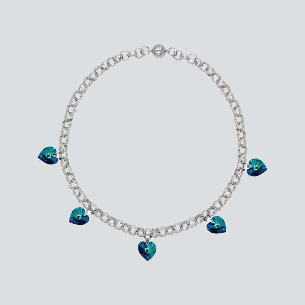 Collar GEMZ Silver — Mermaid Blue