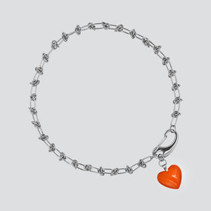 Collar Knots Lovely Silver — Tangerine