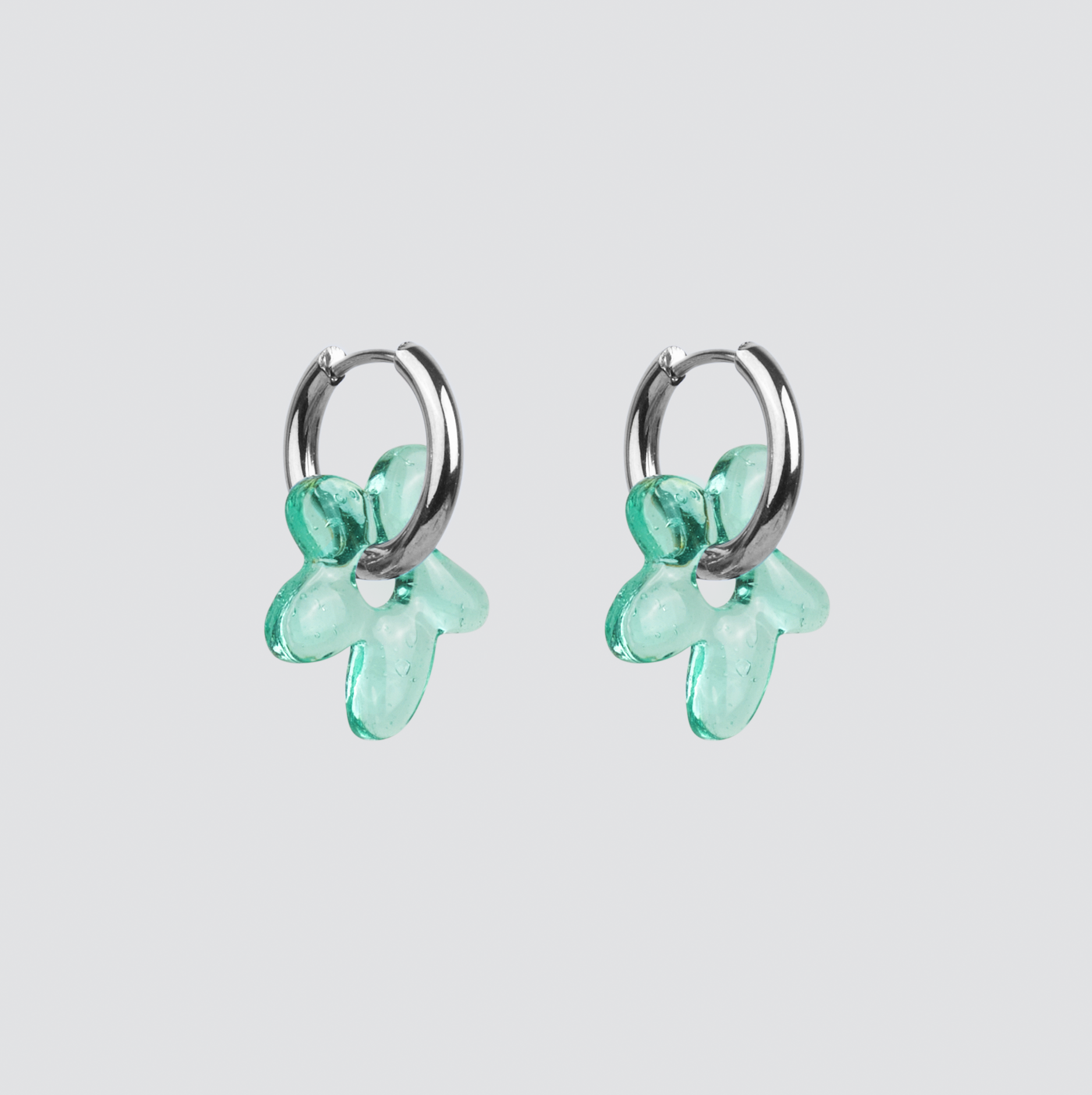 Aros Mini Glass Blossom — Jelly Silver