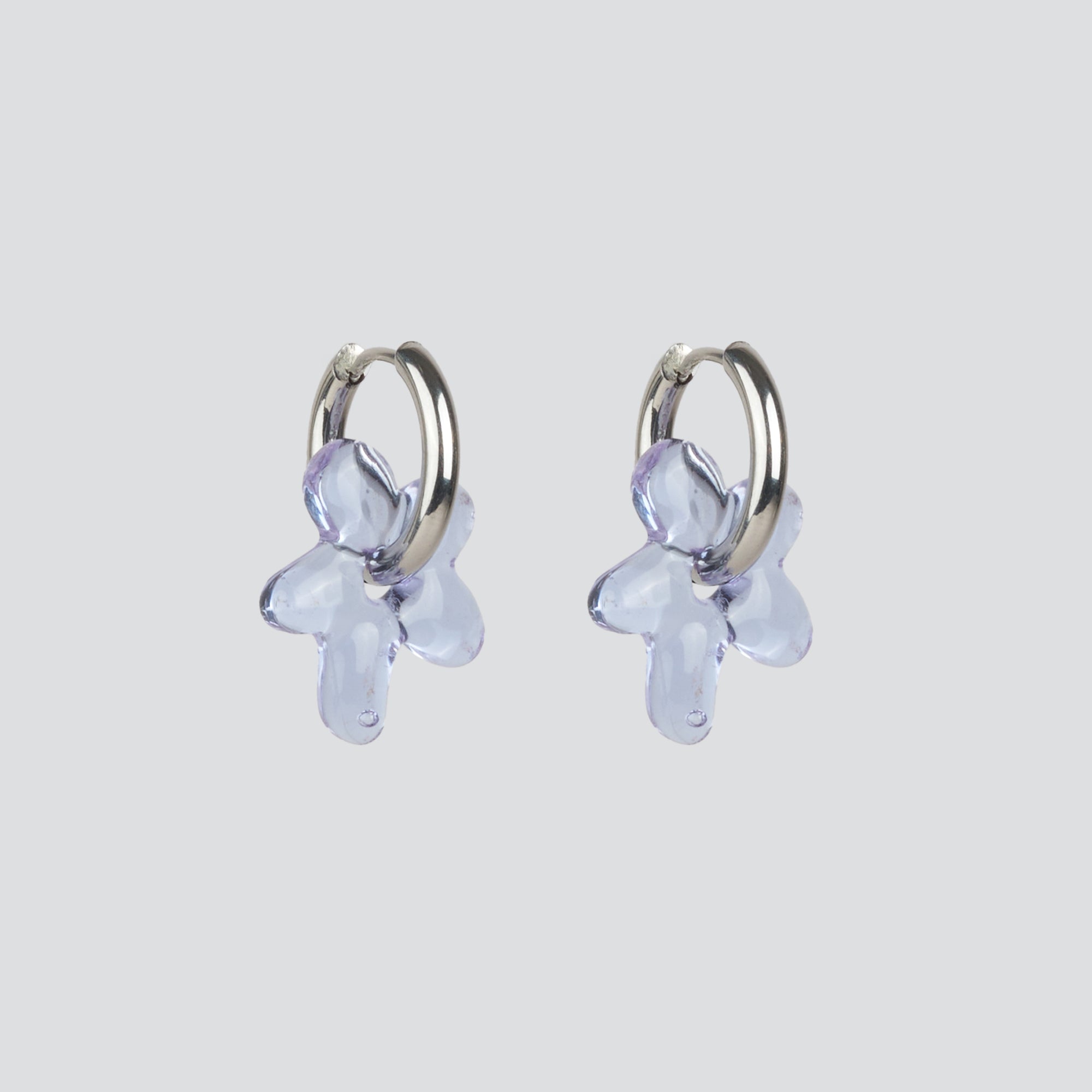 Aros Mini Glass Blossom — Silver
