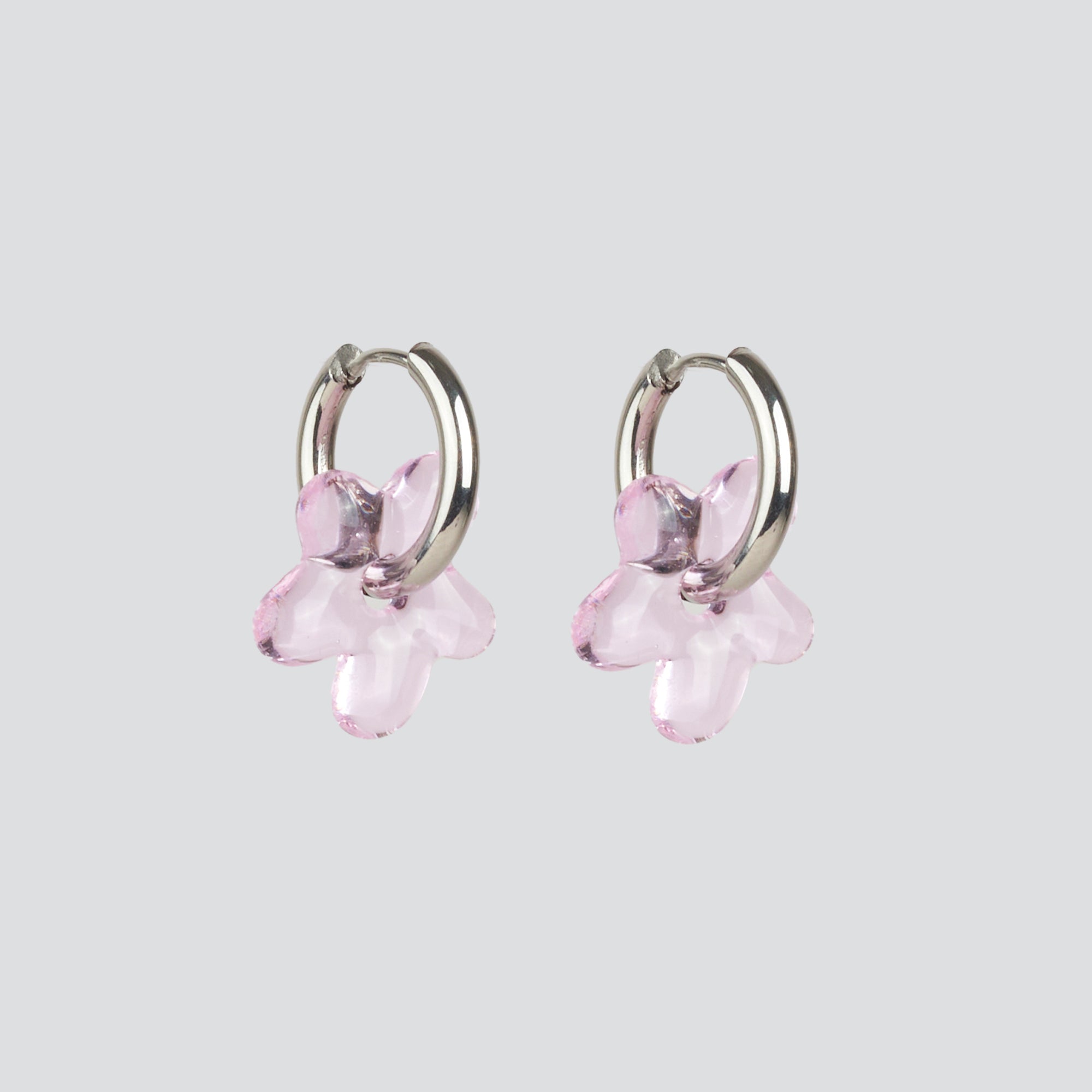 Aros Mini Glass Blossom —  Silver