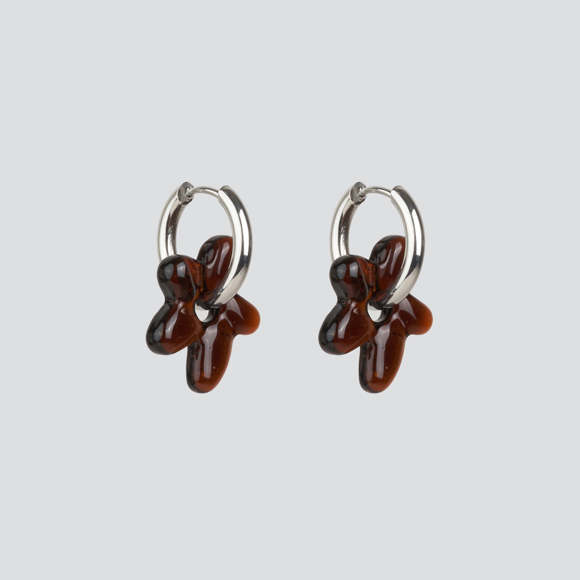 Aros Mini Glass Blossom — Silver